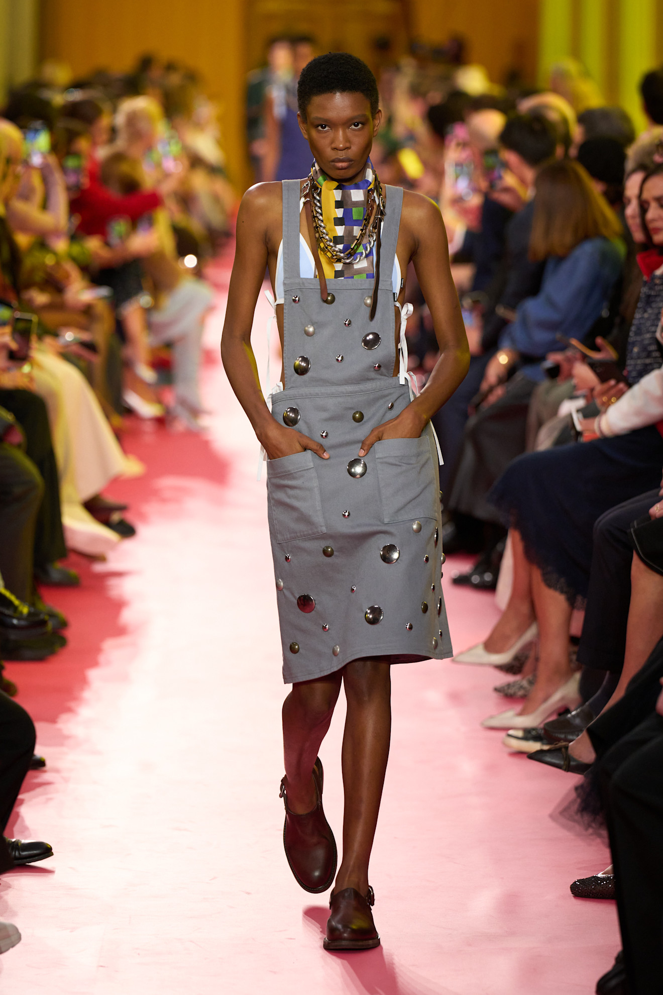 models on the Miu Miu Spring 2026 runway