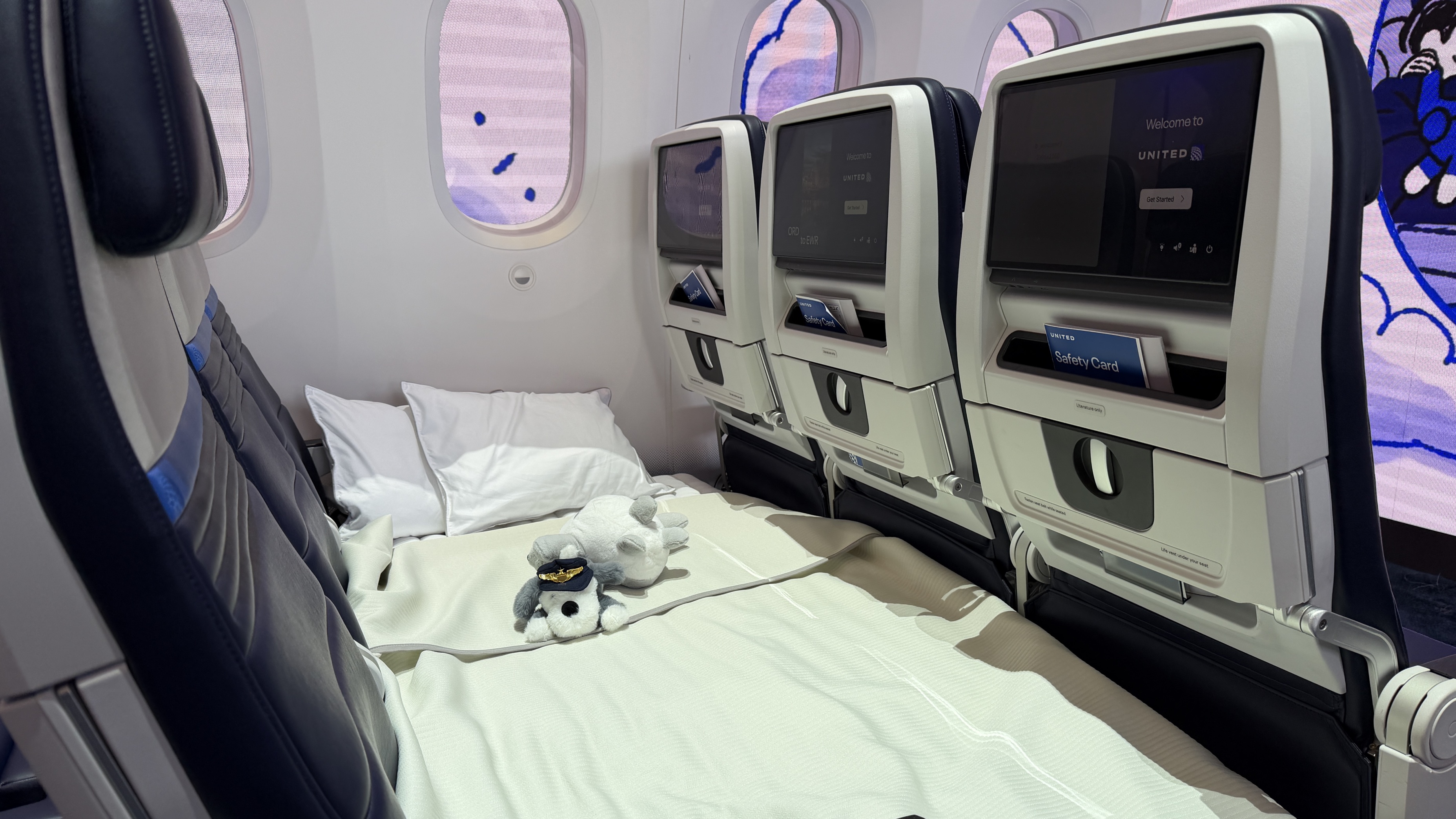 يونايتد إيرلاينز ريلاكس رو، صورة مقربة