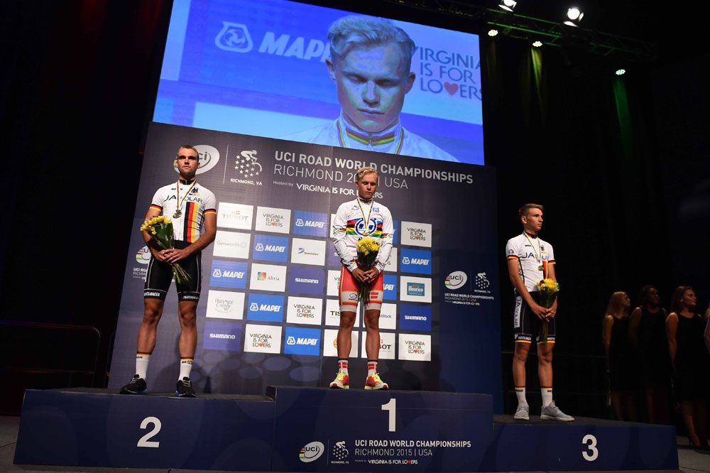 U23 men's individual TT podium