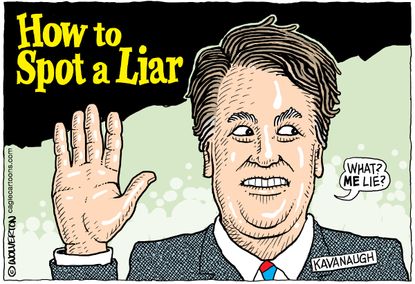 Political Cartoon U.S. Brett Kavanaugh Liar