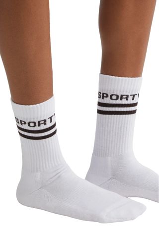 Logo Cotton Blend Crew Socks