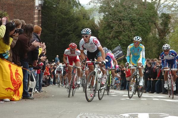Philippe Gilbert (Omega Pharma-Lotto) tackles the Mur de Huy