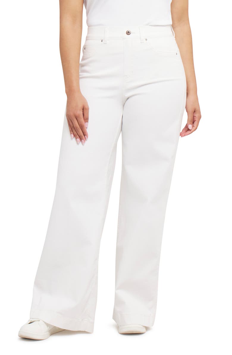 High Waist Wide Leg Pull-On Jeans