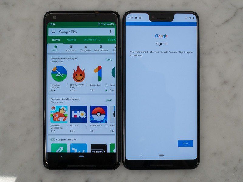 Google Pixel 3 XL vs. Google Pixel 2 XL