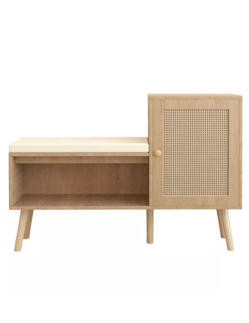 Modern Natural Entryway Shoe Storage Bench
