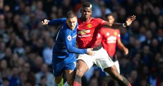 Chelsea's Eden Hazard and Manchester United's Paul Pogba Real Madrid