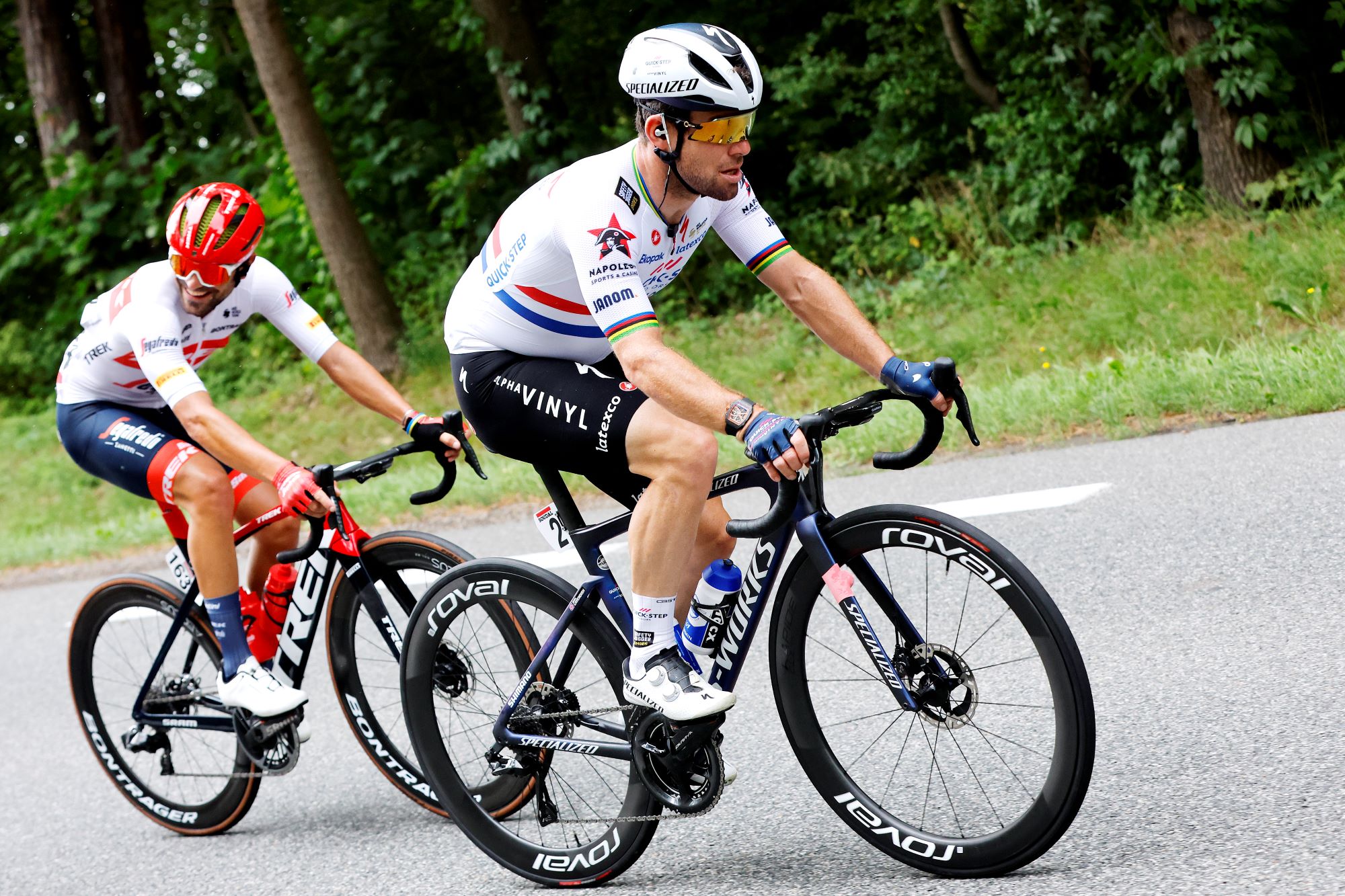 Mark Cavendish vistiendo la camiseta de British CHampions