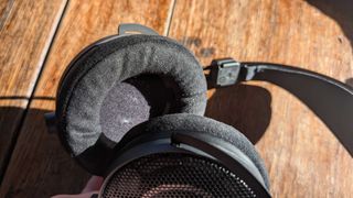 Audio-Technica ATH-R70XA headphones, a close up of the ear cups