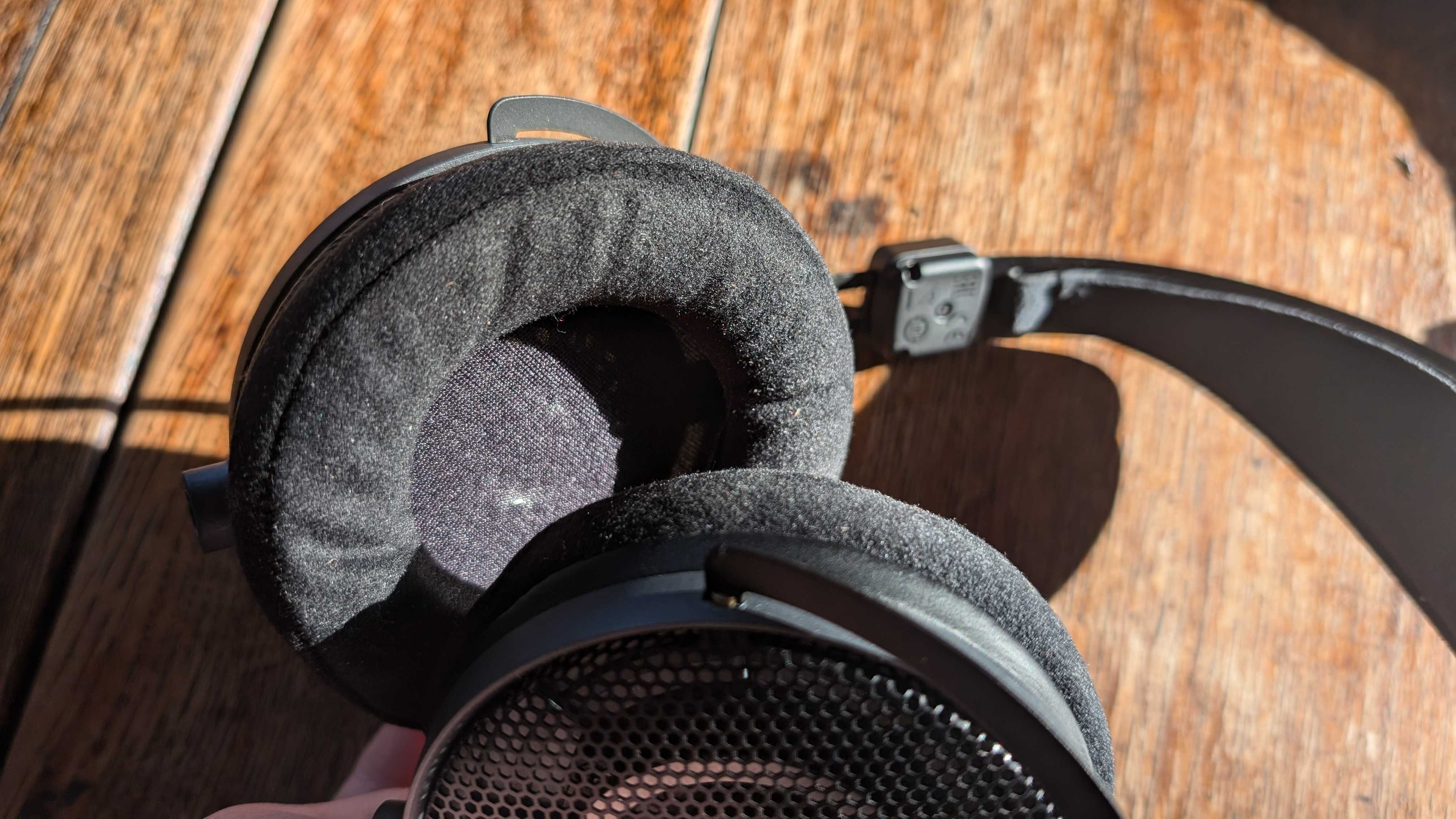 Audio-Technica ATH-R70XA headphones, a close up of the ear cups