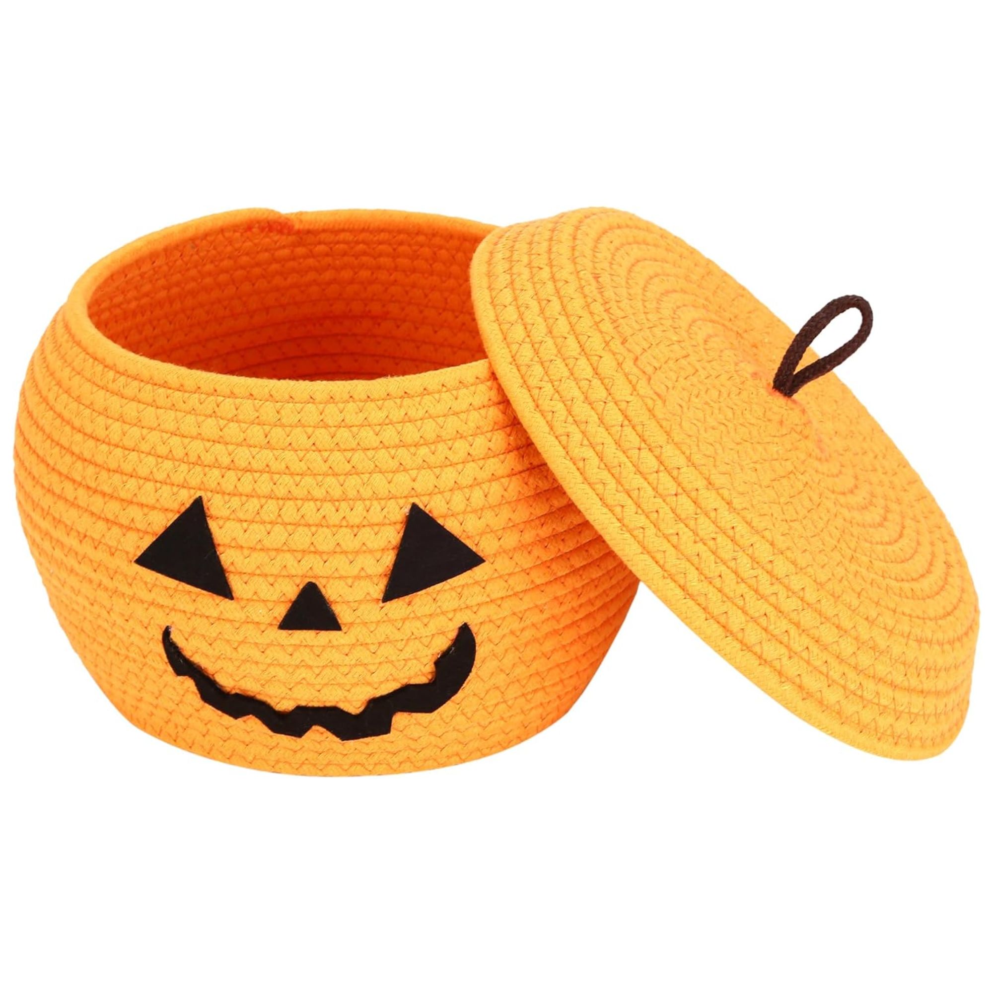 Woven pumpkin storage basket