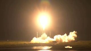 A Falcon 9 rocket topped with 56 Starlink spacecraft launched from Florida's Cape Canaveral Space Force Station on Thursday at 4:32 a.m. EST (0932 GMT).