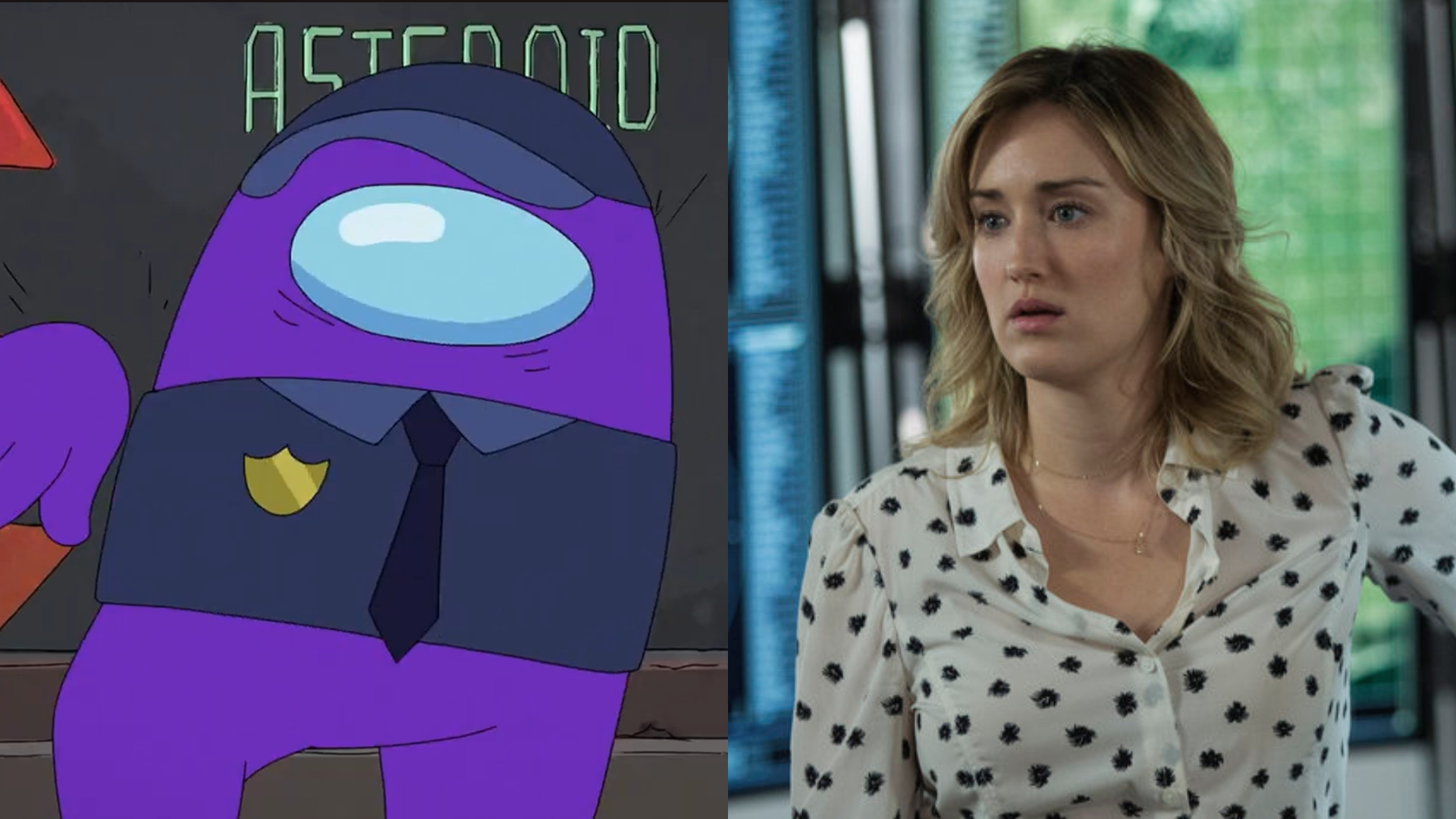 Purple in Among Us TV show, Ashley Johnson in Blindspot