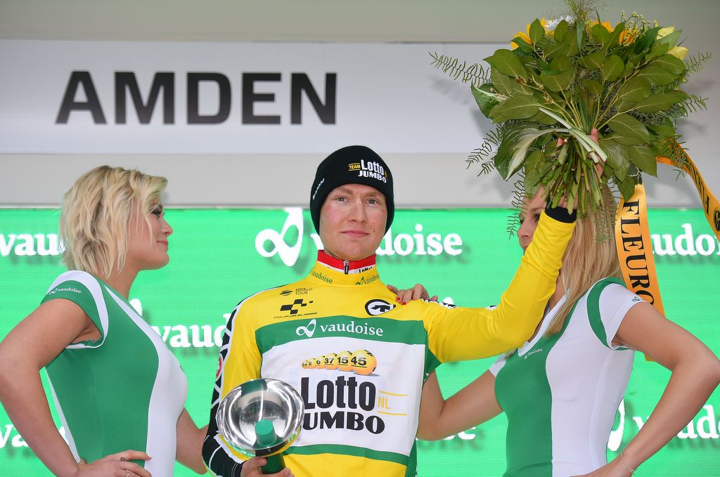 Wilco Kelderman (LottoNl-Jumbo) on the podium