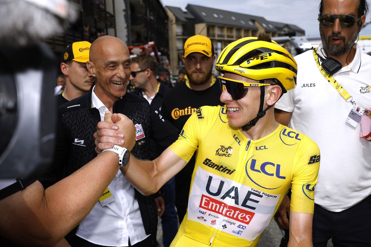 Tadej Pogačar (UAE Team Emirates) makes a dramatic move to win stage 14 and extends his lead in the overall classification at the Tour de France