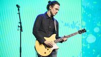Chris Buck performs on his signature Yamaha guitar during the 2026 NAMM Show Global Media Day at Anaheim Convention Center on January 21, 2026 in Anaheim, California