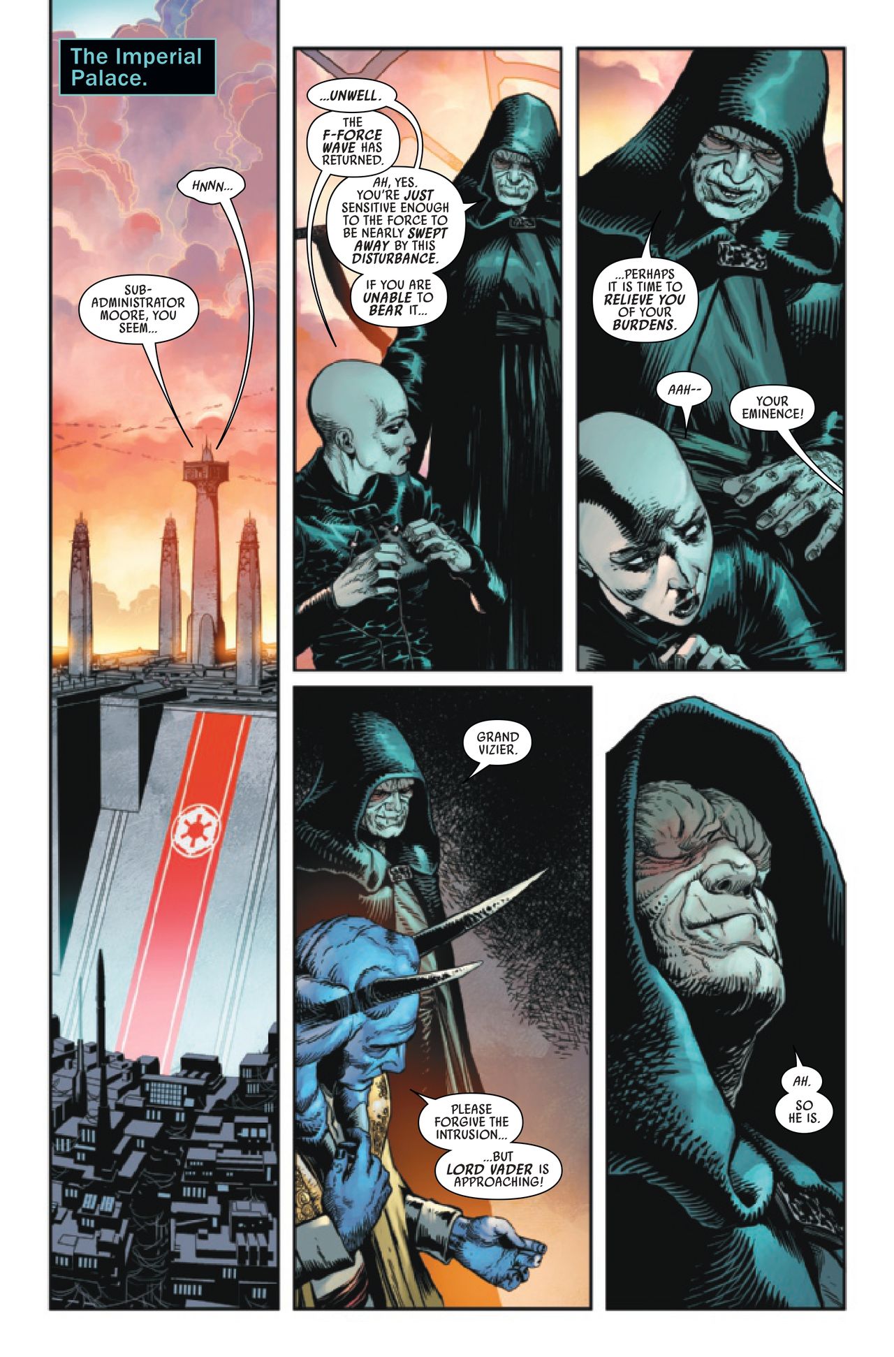 Pages from Star Wars: Darth Vader #40.
