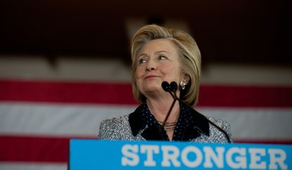 Hillary Clinton speaks to supporters