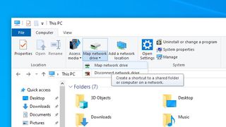 How to map a network drive in Windows 10: Map Network Drive button