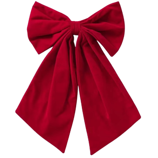 Oversized red velvet Christmas bow