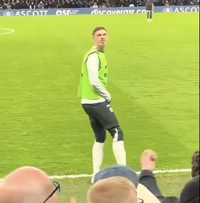 Cole Palmer reacts to Chelsea fans booing Arsenal winger Noni Madueke