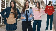 four layered images from Bella Freud X m&s collaboration 