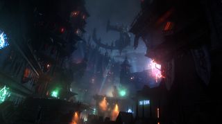 Dragon Age: Dreadwolf - Minrathous city at night