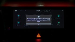 2024 Hyundai Ioniq 5 Limited AWD showing USB connection for CarPlay or Android Auto.