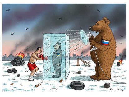Political cartoon Ukraine Russia EU