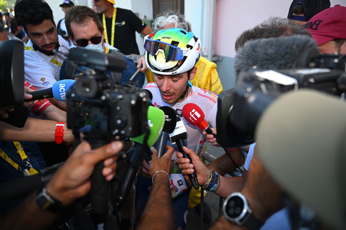 ‘I’m sorry’: Uncontrollable tears for Tour de France rider who merely misses out on stage win