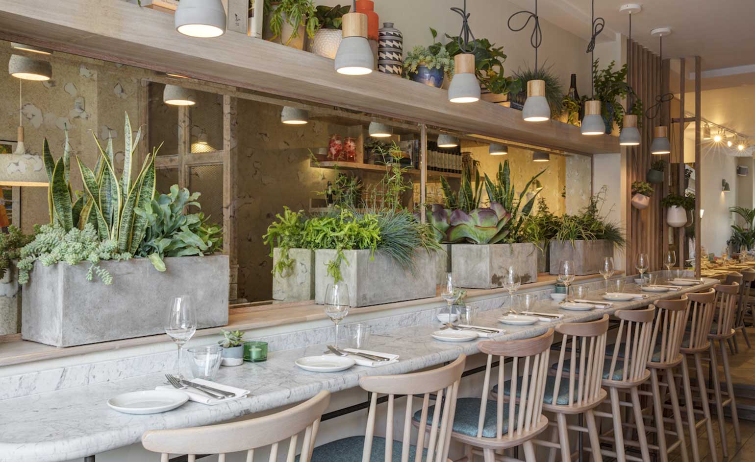 Dining area at Lorne, London, UK