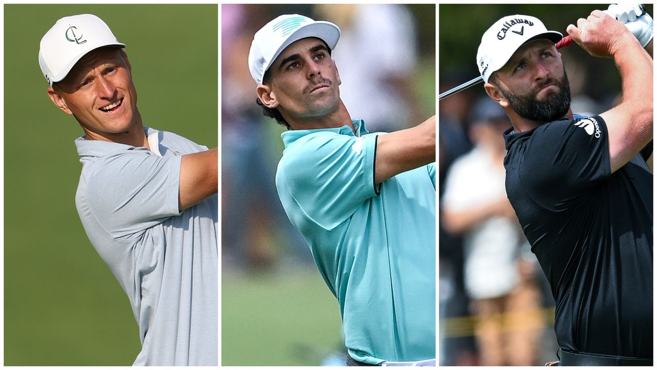 Images of Adrian Meronk, Joaquin Niemann and Jon Rahm