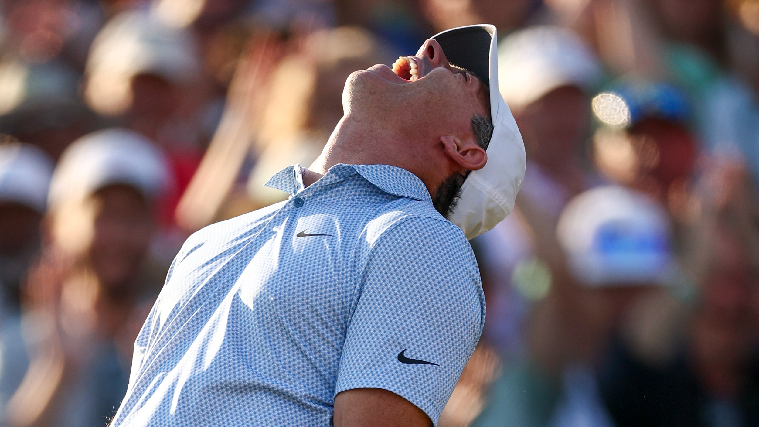 Rory McIlroy celebrates victory at The Masters