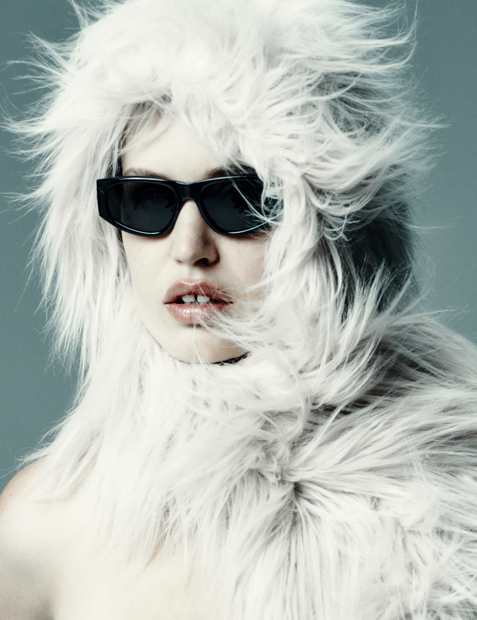 Faux Fur Hooded Scarf