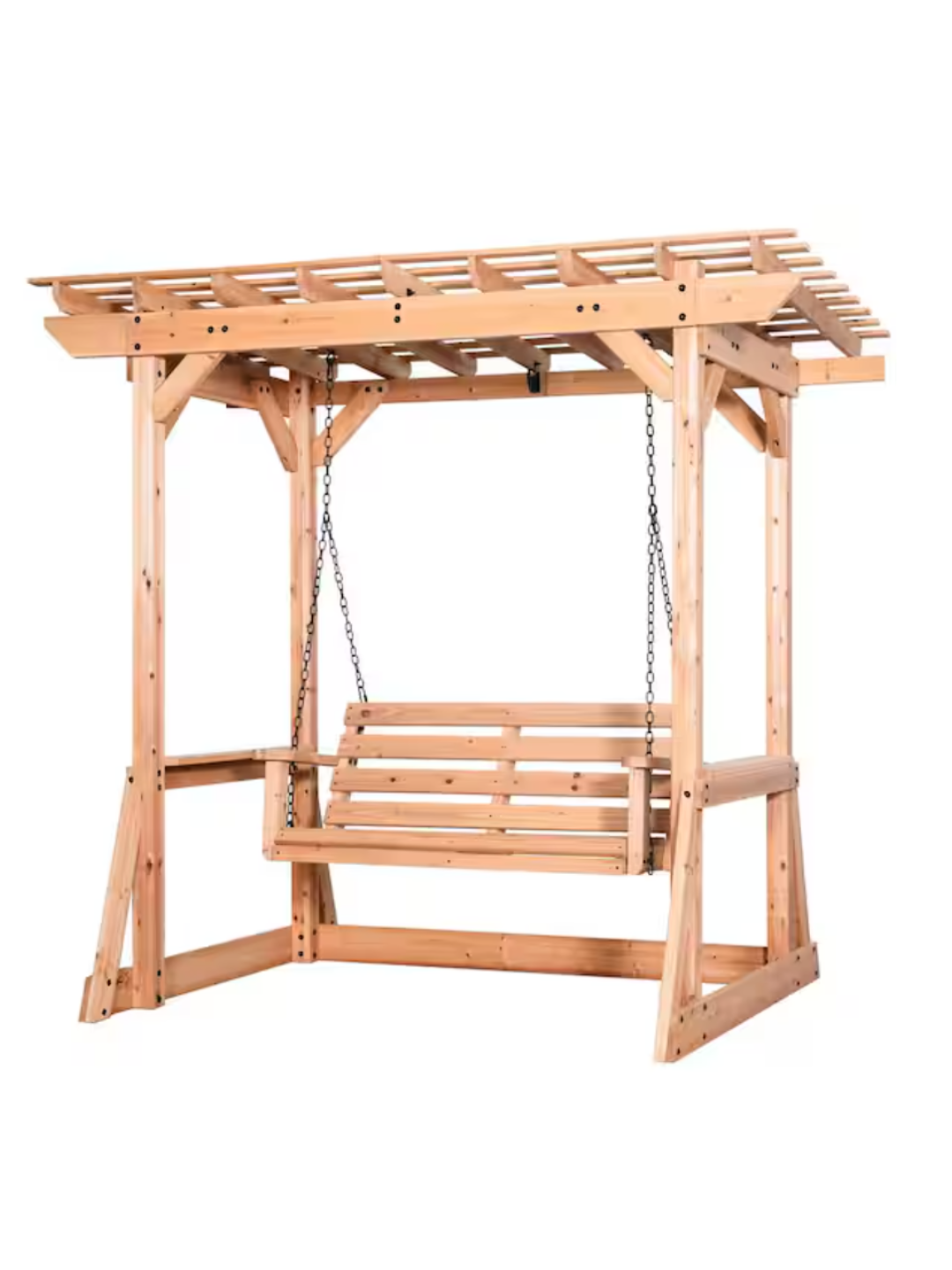 a freestanding porch swing