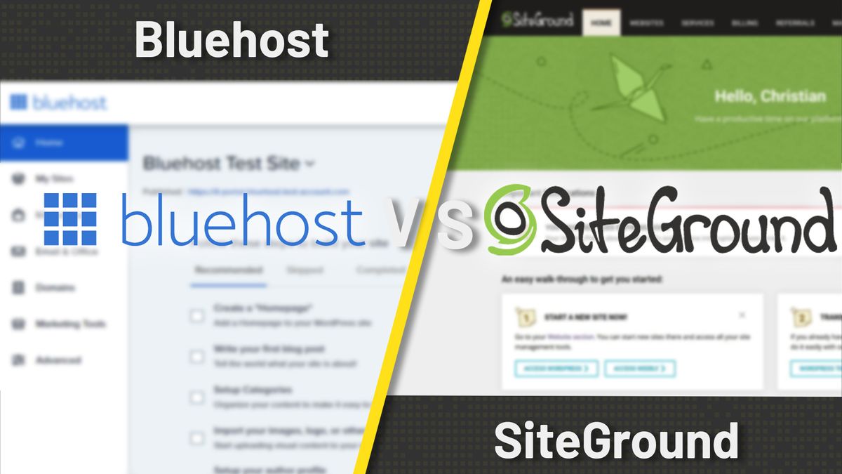 Bluehost vs SiteGround