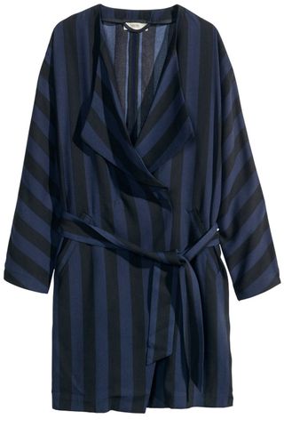 H&M Stripped Crêpe Coat, £49.99