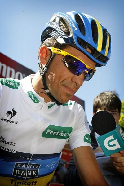 Alberto Contador (Saxo Bank-Tinkoff Bank) attacked Joaquim Rodriguez repeatedly on the stage 16 mountain finish, but was dropped by the Katusha rider near the summit.