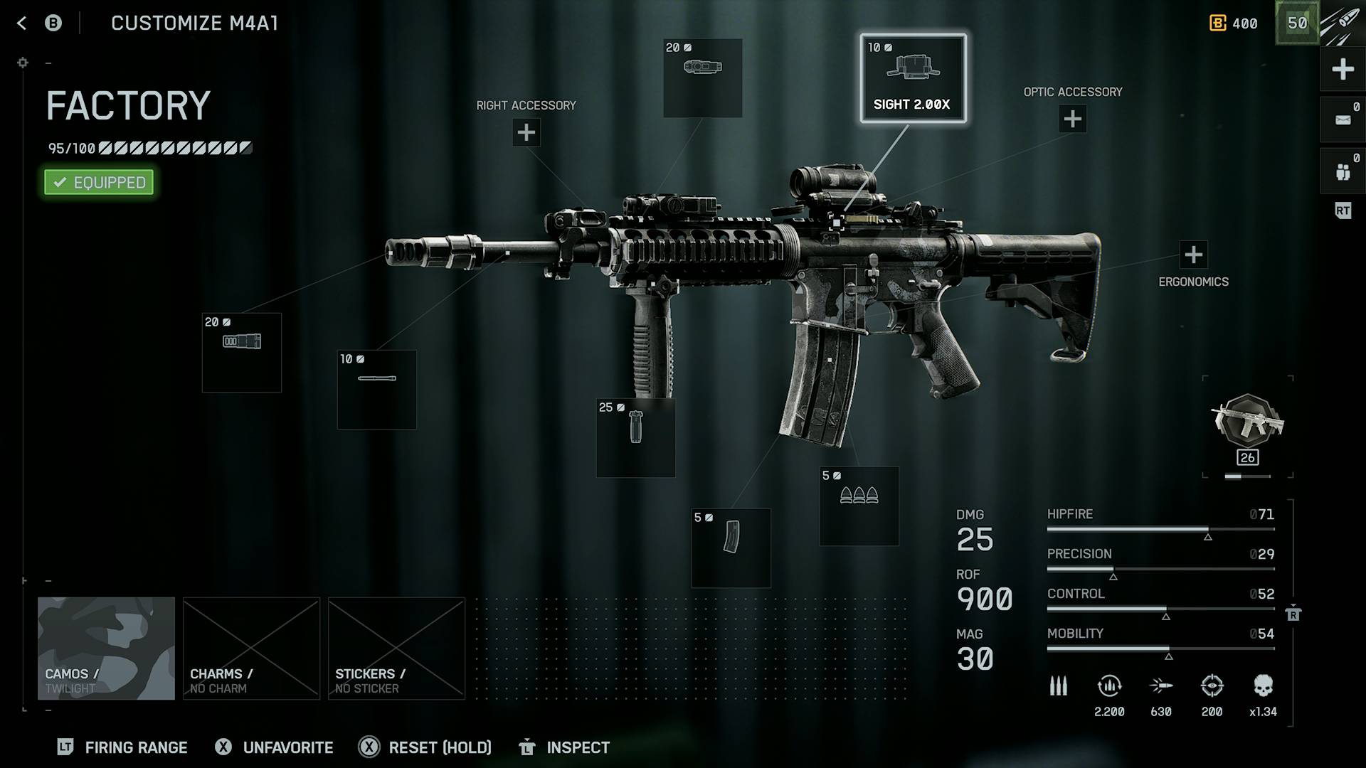 Battlefield 6 best carbine M4A1 loadout screen with attachments