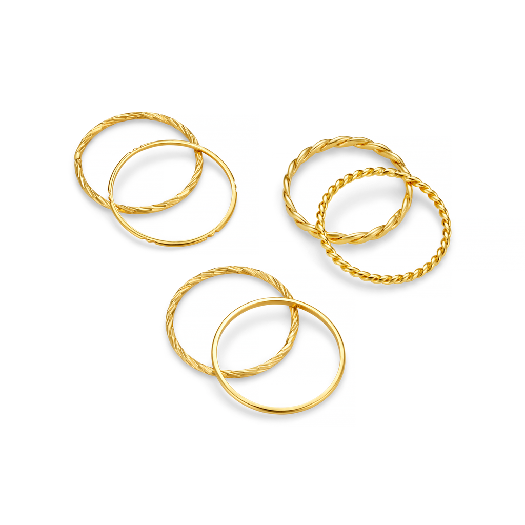 Multi Stack Ring Set - Gold