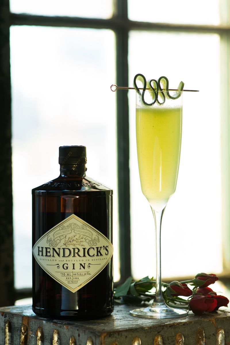 Hendrick’s Gin Cucumber 75 cocktail
