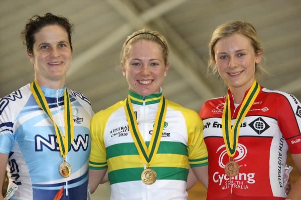 The women's sprint podium