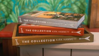 Publicity photos accompanying the release of Gibson Publishing's The Collection: Kirk Hammett