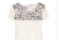 Vera Wang Lavender Bead embellished shift dress