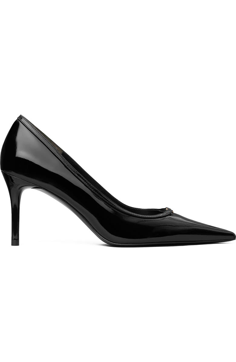 Double T Buckle Pointed Toe Pump