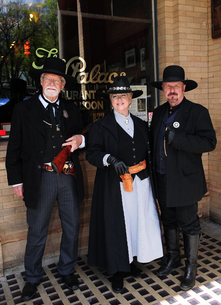 Prescott natives in costume contribute to the festival atmosphere