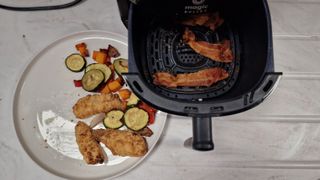 Magic Bullet air fryer cooked bacon