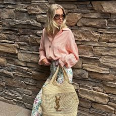 Elsa Hosk wears luxury holiday bags summer 2026
