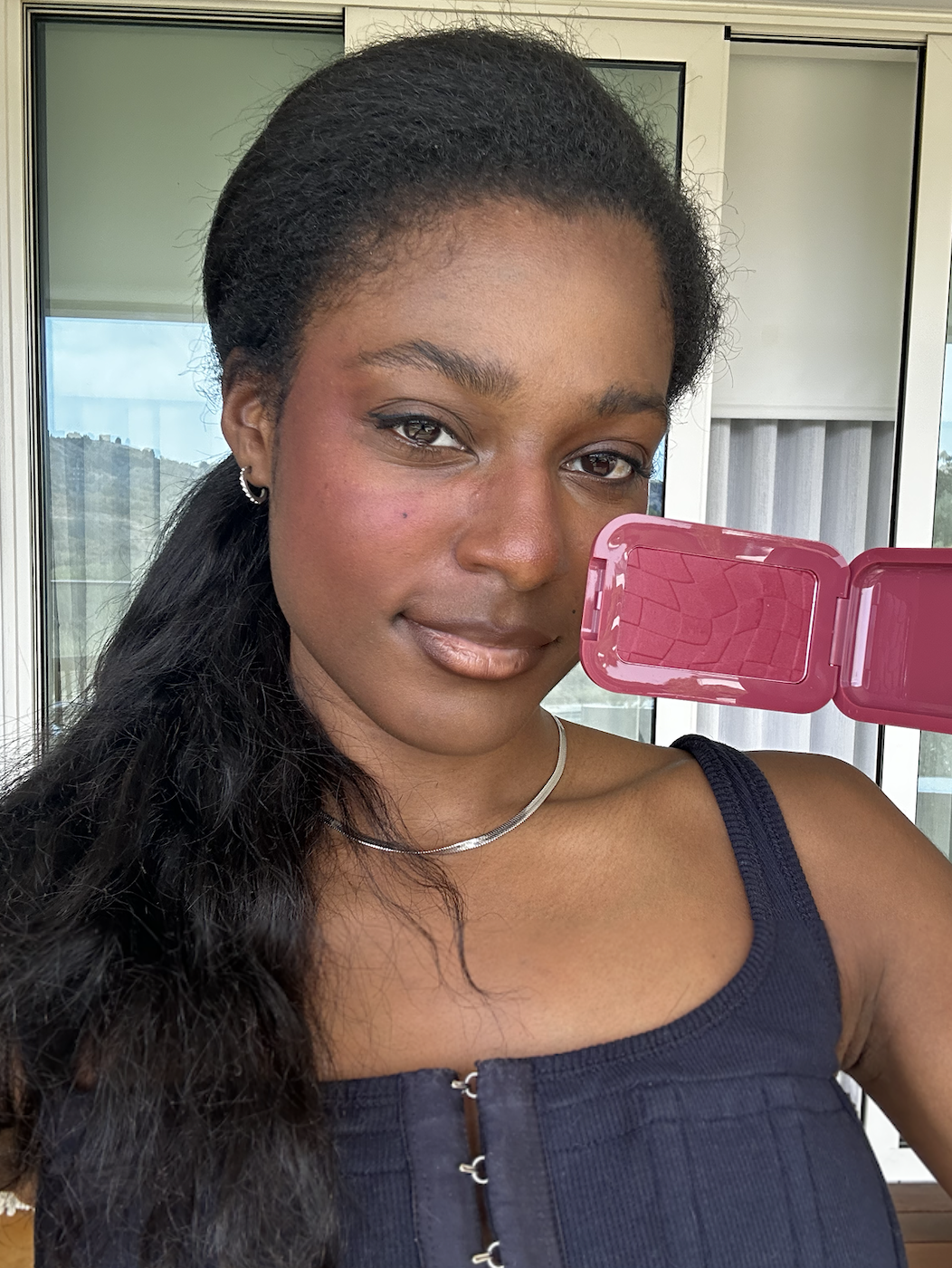 Shei Mamona wearing NYX Blusher