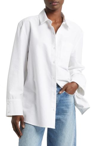 Oversize Cotton Button-Up Shirt