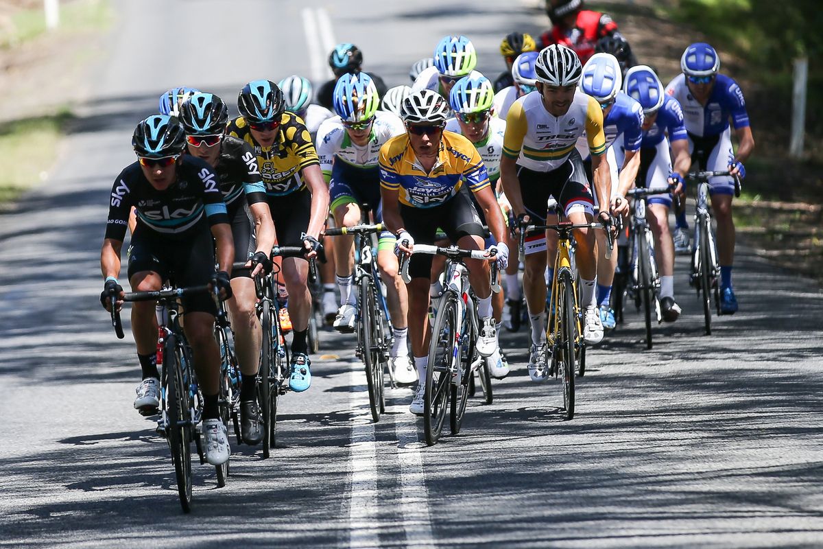 Peter Kennaugh (Team Sky) sitting in the bunch